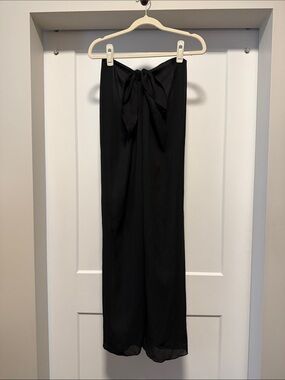 Black resort style pant bathing suit cover up